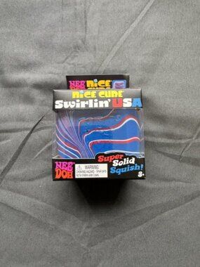 Needoh Nice Cube Swirlin USA  Swirl Pattern to the Right - Rare